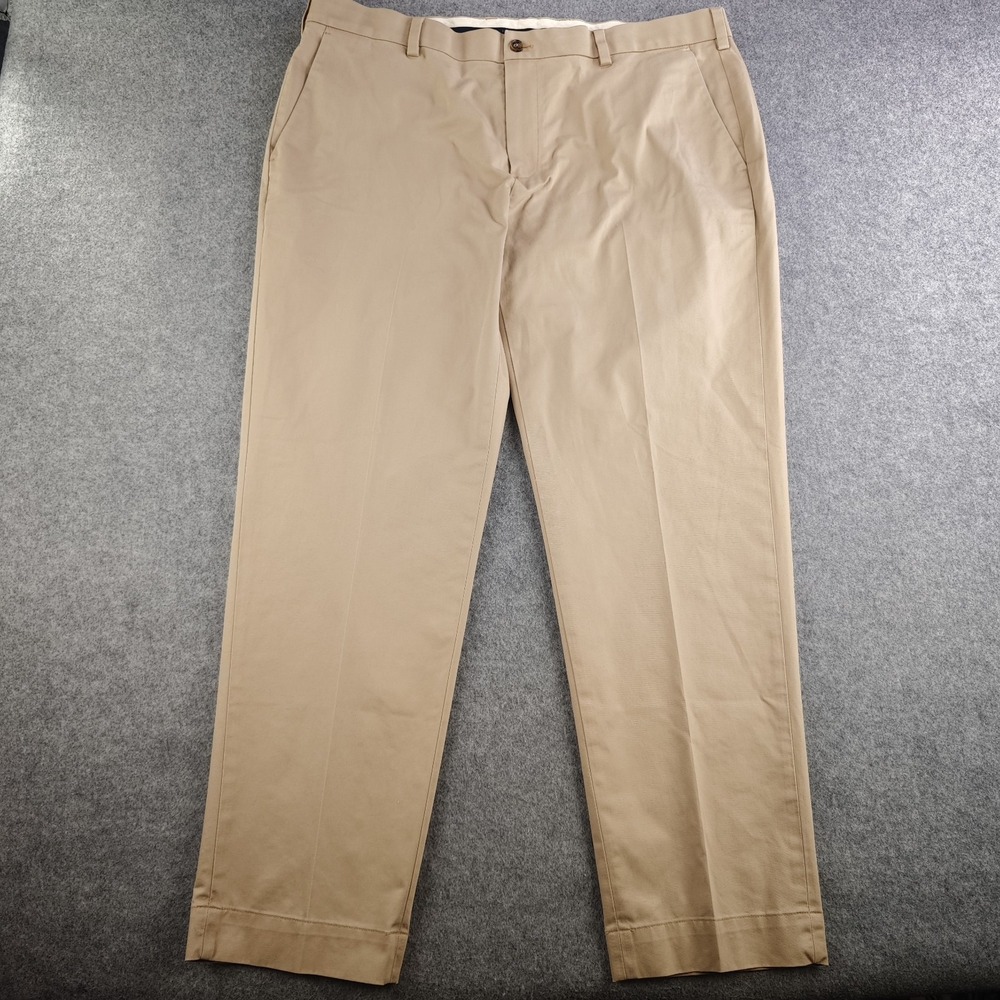 Brooks Brothers Advantage Chino Pants Mens 40x30 Beige Tan Khaki Stretch